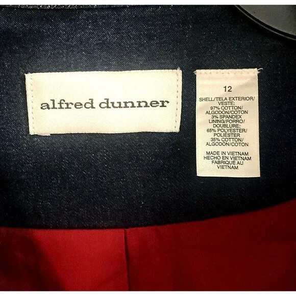 Alfred Dunner Denim Beaded Embroidered  Sz 12 Jacket & Pants Capri Set Outfit - Picture 8 of 13